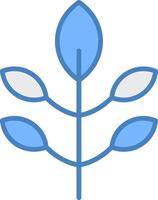 Plant Line Filled Blue Icon vector