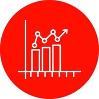 Bar Chart Multi Color Circle Icon vector