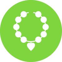 Pearl Necklace Multi Color Circle Icon vector