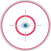 Spyhole Flat Circle Icon vector