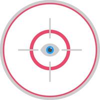 Spyhole Flat Circle Icon vector