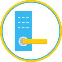 Door Handle Flat Circle Icon vector