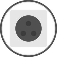 Wall Plug Flat Circle Icon vector