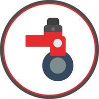 Caster Flat Circle Icon vector