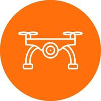 Camera Drone Multi Color Circle Icon vector