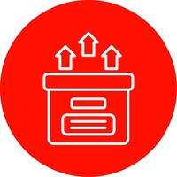 Storage Box Multi Color Circle Icon vector