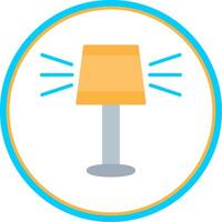 Lamp Flat Circle Icon vector