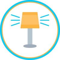 Lamp Flat Circle Icon vector