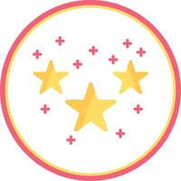 Stars Flat Circle Icon vector