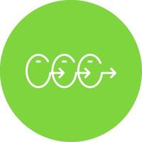 Process Chart Multi Color Circle Icon vector