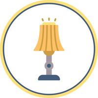 Floor Lamp Flat Circle Icon vector