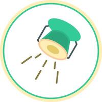 Spotlight Flat Circle Icon vector