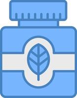 Essential Oil Line Filled Blue Icon vector