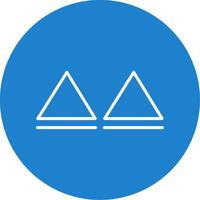 Triangles Multi Color Circle Icon vector