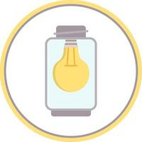 Lamp Flat Circle Icon vector