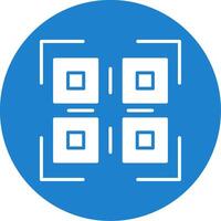 Qr Code Multi Color Circle Icon vector