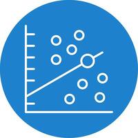 Scatter Graph Multi Color Circle Icon vector