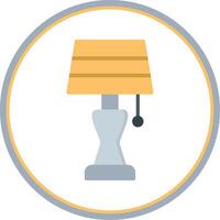 Lamp Flat Circle Icon vector