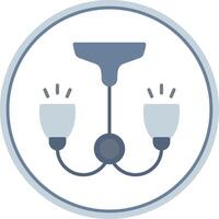 Lamp Flat Circle Icon vector
