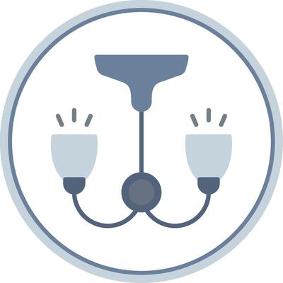 Lamp Flat Circle Icon