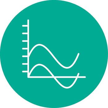 ola gráfico multi color circulo icono vector