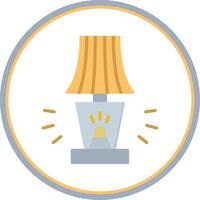 Lamp Flat Circle Icon vector