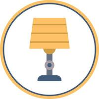 Lamp Flat Circle Icon vector