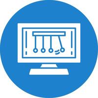 Newtons Cradle Multi Color Circle Icon vector