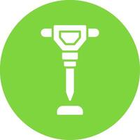 Hand Saw Multi Color Circle Icon vector