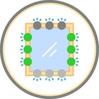 Mirror Flat Circle Icon vector