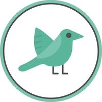 ornitología plano circulo icono vector
