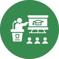 Business Class Multi Color Circle Icon vector