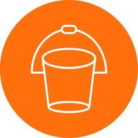 Bucket Multi Color Circle Icon vector