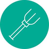 Fork Multi Color Circle Icon vector