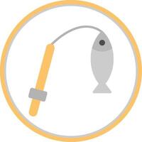 Fishing Flat Circle Icon vector