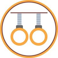 Gymnastics Flat Circle Icon vector