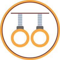 Gymnastics Flat Circle Icon vector