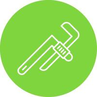 Pipe Wrench Multi Color Circle Icon vector