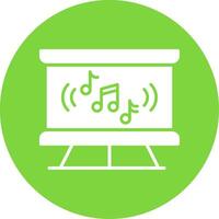 Music Class Multi Color Circle Icon vector