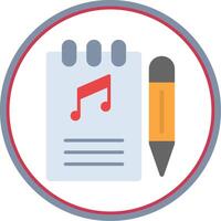 Songwriter Flat Circle Icon vector