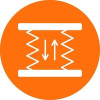 Car Lift Multi Color Circle Icon vector