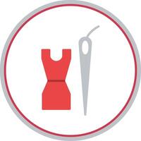 Dressmaking Flat Circle Icon vector