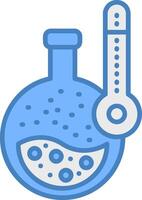 Flask Line Filled Blue Icon vector