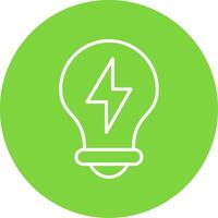 Light Bulb Multi Color Circle Icon vector