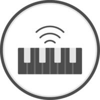Keyboard Flat Circle Icon vector
