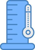 Flask Line Filled Blue Icon vector