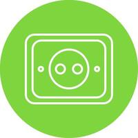 Socket Multi Color Circle Icon vector