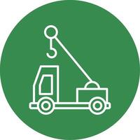 Crane Truck Multi Color Circle Icon vector