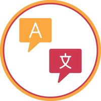 Languages Flat Circle Icon vector