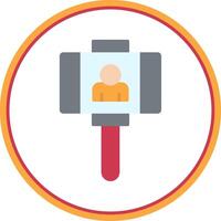 Vlogger Flat Circle Icon vector